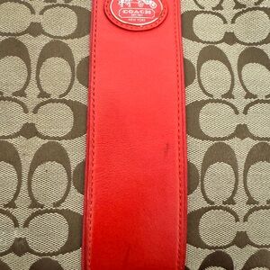 Coach Crossbody Purse. Bright Coral and Tan. Small scuff (shown in picture).